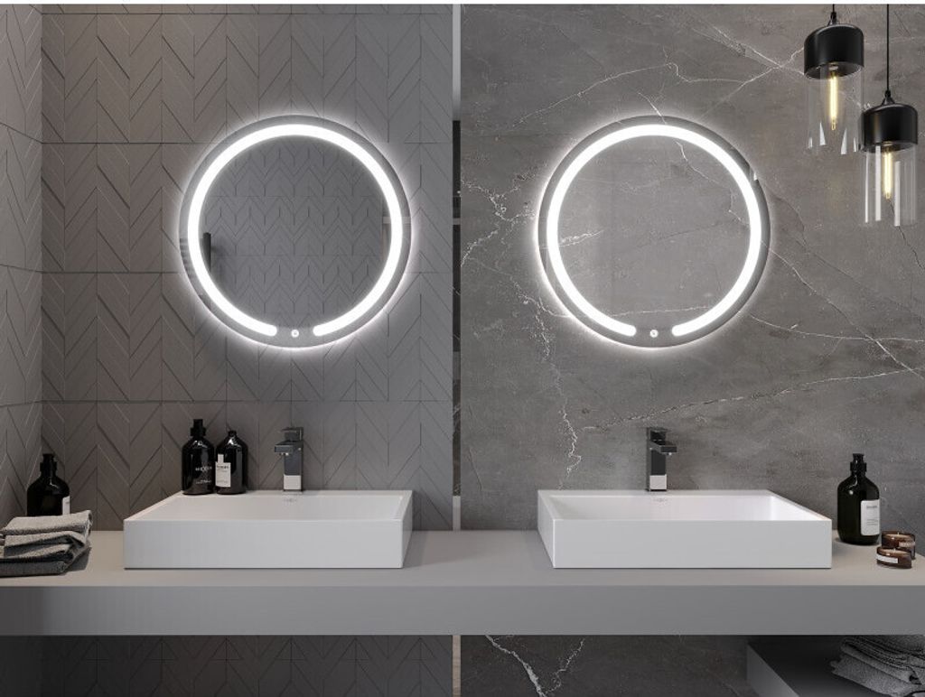 Mexen Rose podsvícené koupelnové zrcadlo 60 x 60 cm, LED Obrázek produktu 4