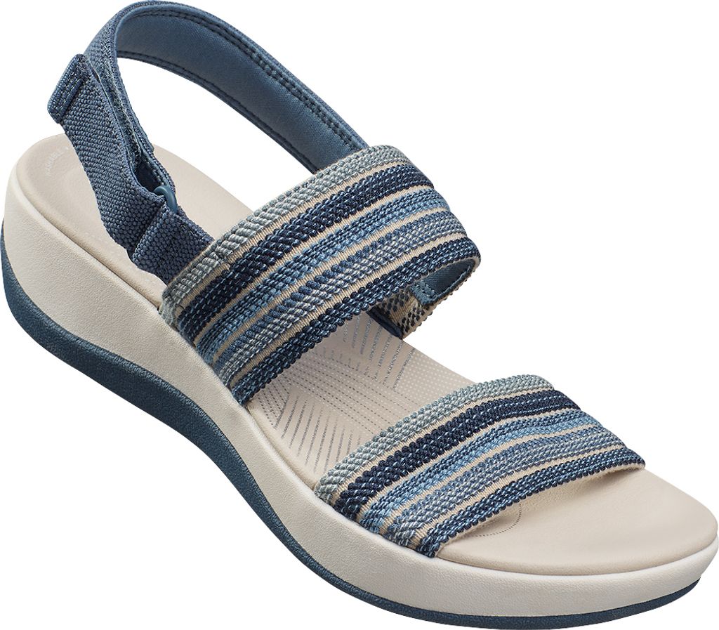 Clarks Damen Sandale, praktisch mit elastischen Riemchen und Klettverschluss