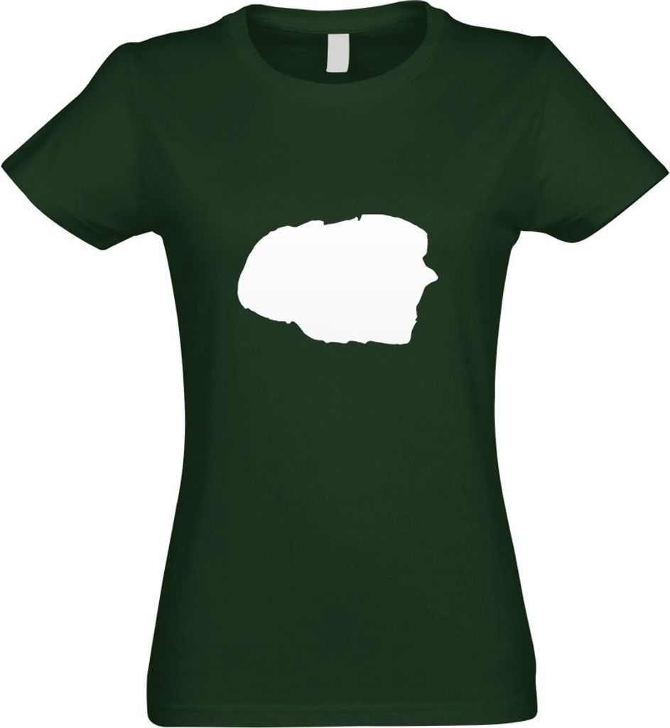 Kiwistar - T-Shirt tailliert - Damen - flaschengrün - Föhr - Deutschland - Insel - mit Motiv Bedruckt - Funshirt Design - Sport - Freizeit - Dame...