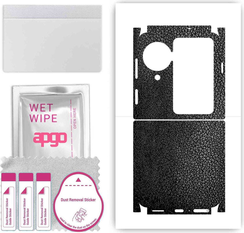 apgo Rückseite + Seiten Schutzfolie, Skin, kompatibel mit Oppo Find N3 Flip, Hinten Displayschutzfolie aus Vinylfolie, kratzfest, einfache Montage...