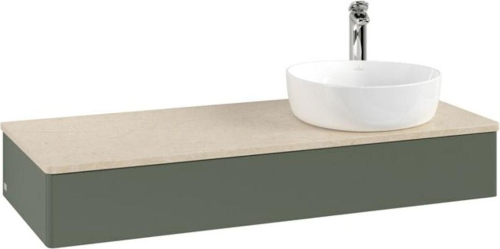 V&B Waschtischunterschrank ohne Frontstruktur, mit Beleuchtung Antao 120x19x50cm, HL, WBP botti., le g. m Lac