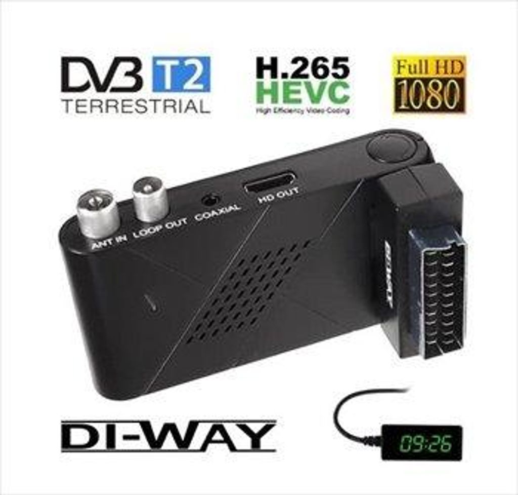 DI-WAY 2020 Mini V2 DVB-T/T2 Hevc H.265 Set-Top Box Obrázek produktu 