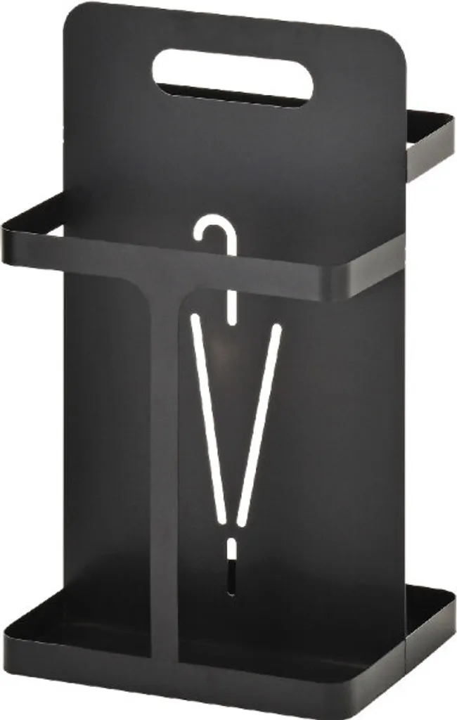 Porte-parapluies JOY CasaDolce en Métal Noir Design, 30x25x55 cm