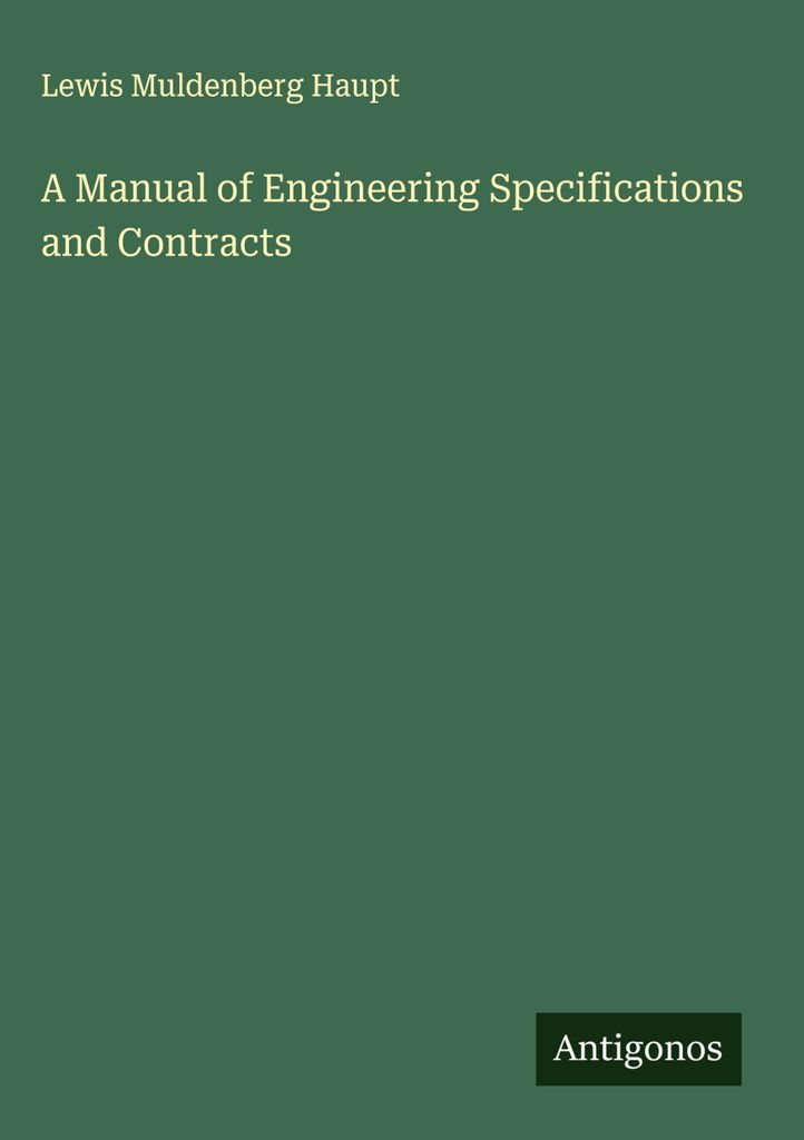 Ein Handbuch der technischen Spezifikationen und Verträge