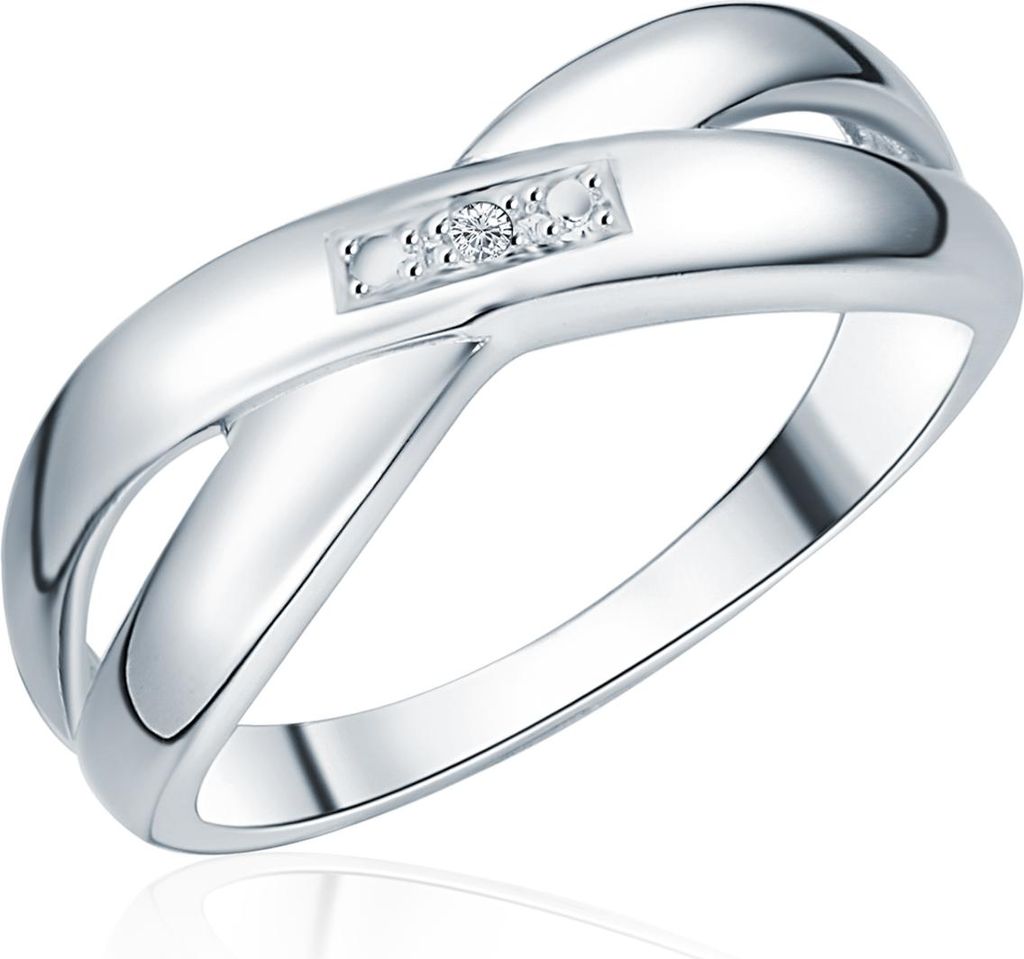 Lulu Jane Diamant-Ring Sterling Silber Diamant 50070699 56