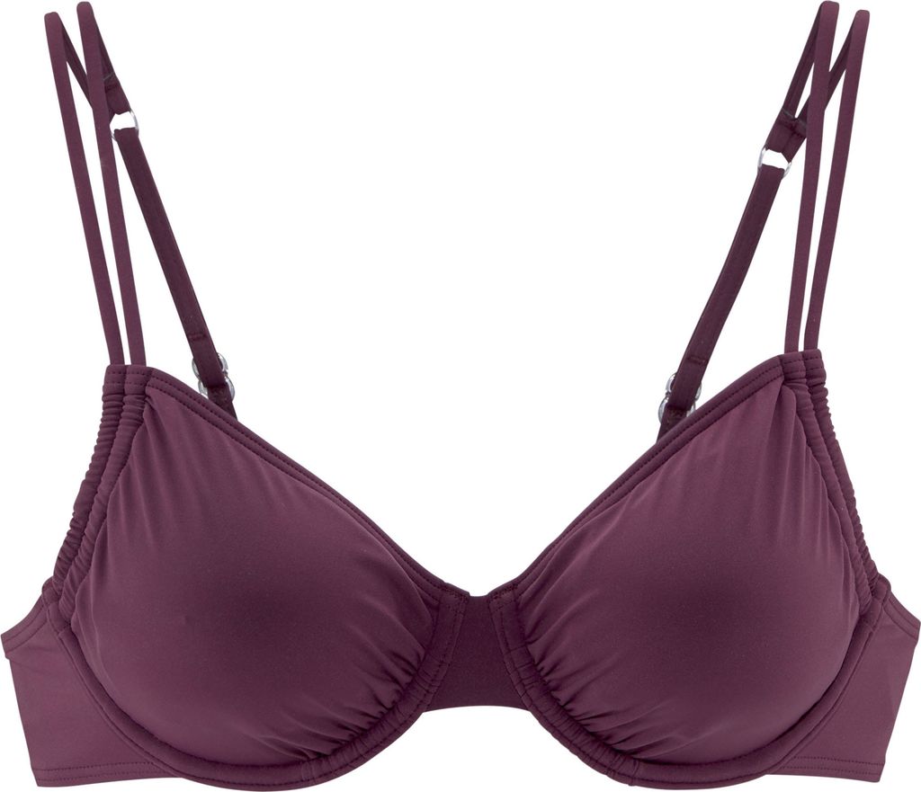 LASCANA Bügel-Bikini-Top bordeaux Größe 42 Cup F