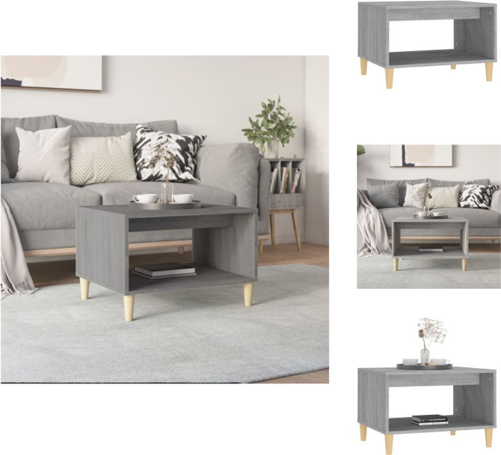 vidaXL Couchtisch Grau Sonoma 60x50x40 cm Holzwerkstoff - Couchtische