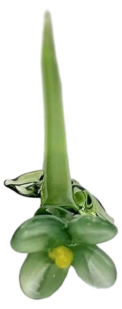 Handgefertigte Glasblumendekoration mit Stiel, mundgeblasene Mini-Blumenfigur, Tischvase, Dekoration für Wohnzimmer, Büro oder Zuhause