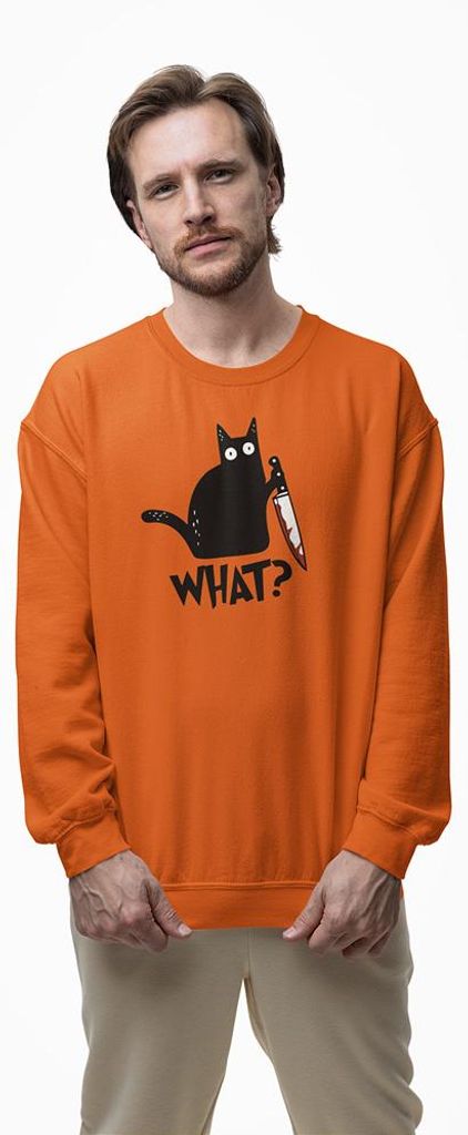 D&B Design Uni Pullover SWEB00014 What Orange-Größe L