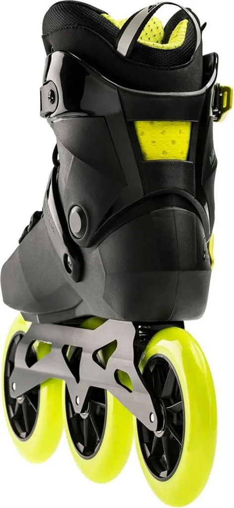 Maxxum 125 Rollerblade jaune noir taille 42 avec roues 125mm hautes