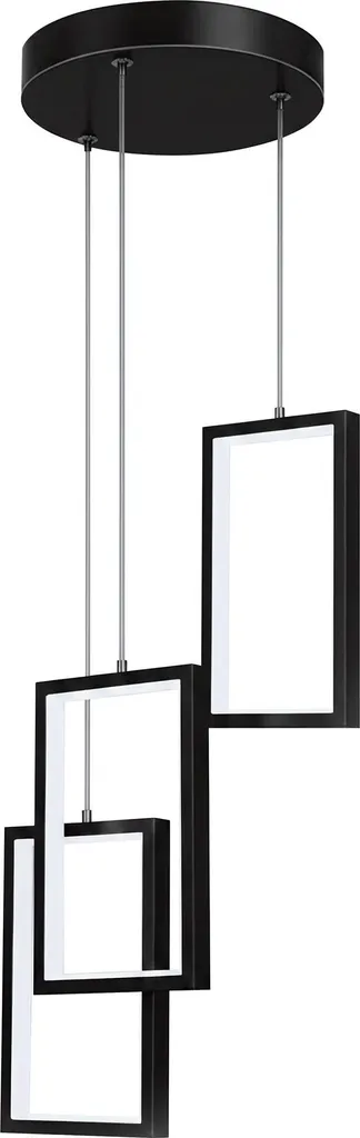 Suspension de Table à Manger Toolight LHJ087-3Cp Noir Blanc Moderne