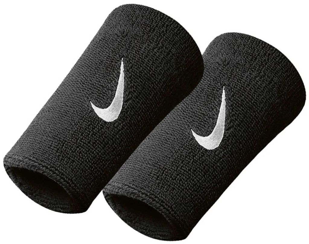 Braccialetti Nike Swoosh Doublewide rosa, nero e bianco Immagine del prodotto 