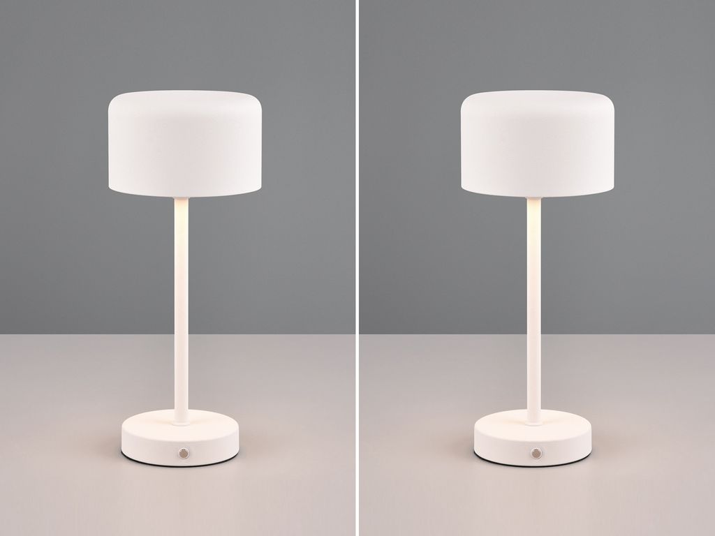 2er SET Kabellose LED Akku Tischleuchte ohne Strom, Wohnzimmer Fensterbank, 30cm