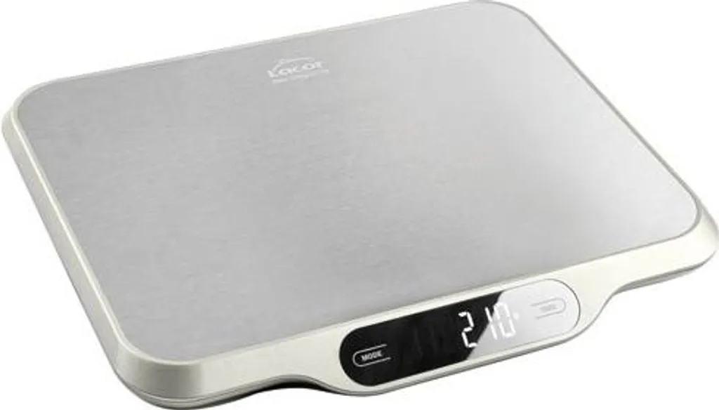 Lacor 61717 Bilancia Elettronica da Cucina 15kg - Acciaio Satinato