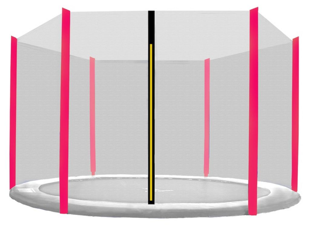 Aga Ochranná sieť 250 cm na 6 tyčí Čierna sieť / Ružová Obrázok produktu 