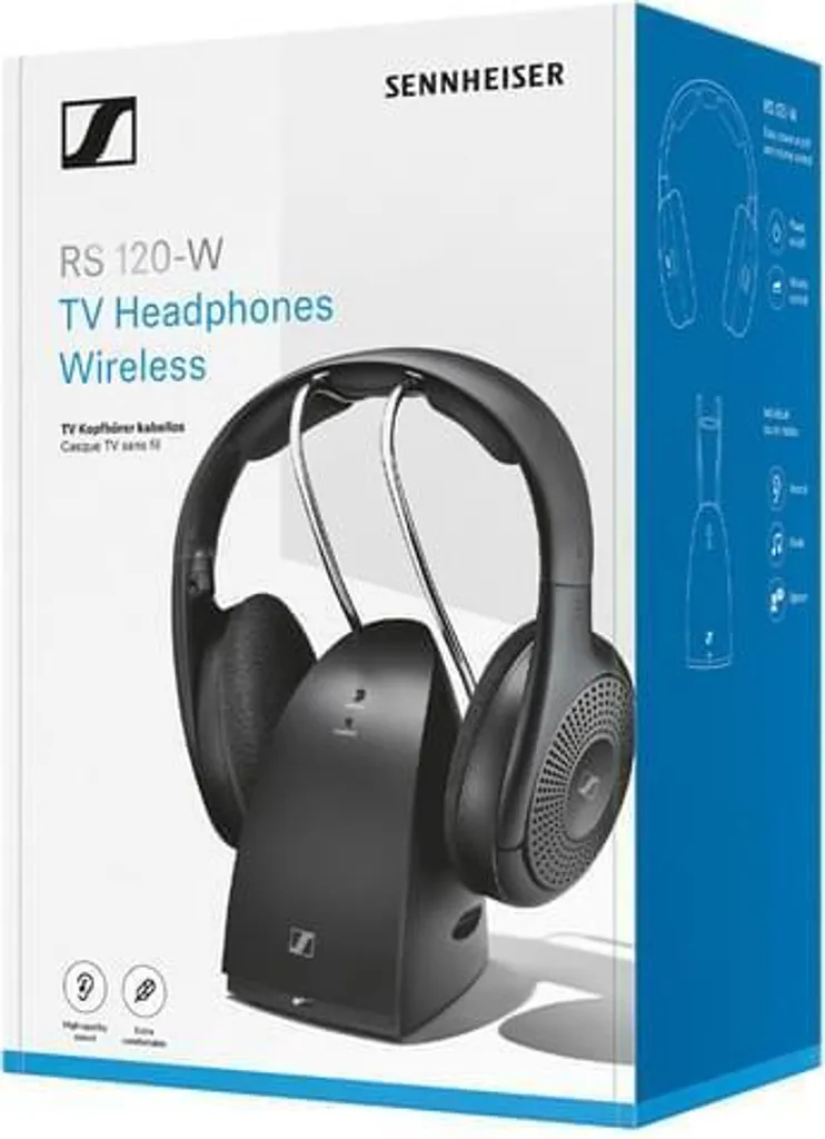 Sennheiser RS 120-W Casque TV Numérique Haute Portée avec Socle Chargeur
