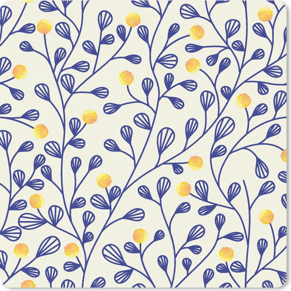 MuchoWow Mauspad Mousepad Muster - Gelb - Minimalistisch 30x30 cm - Mousepads - Maus Mat - Pad - Mausunterlage - Gaming