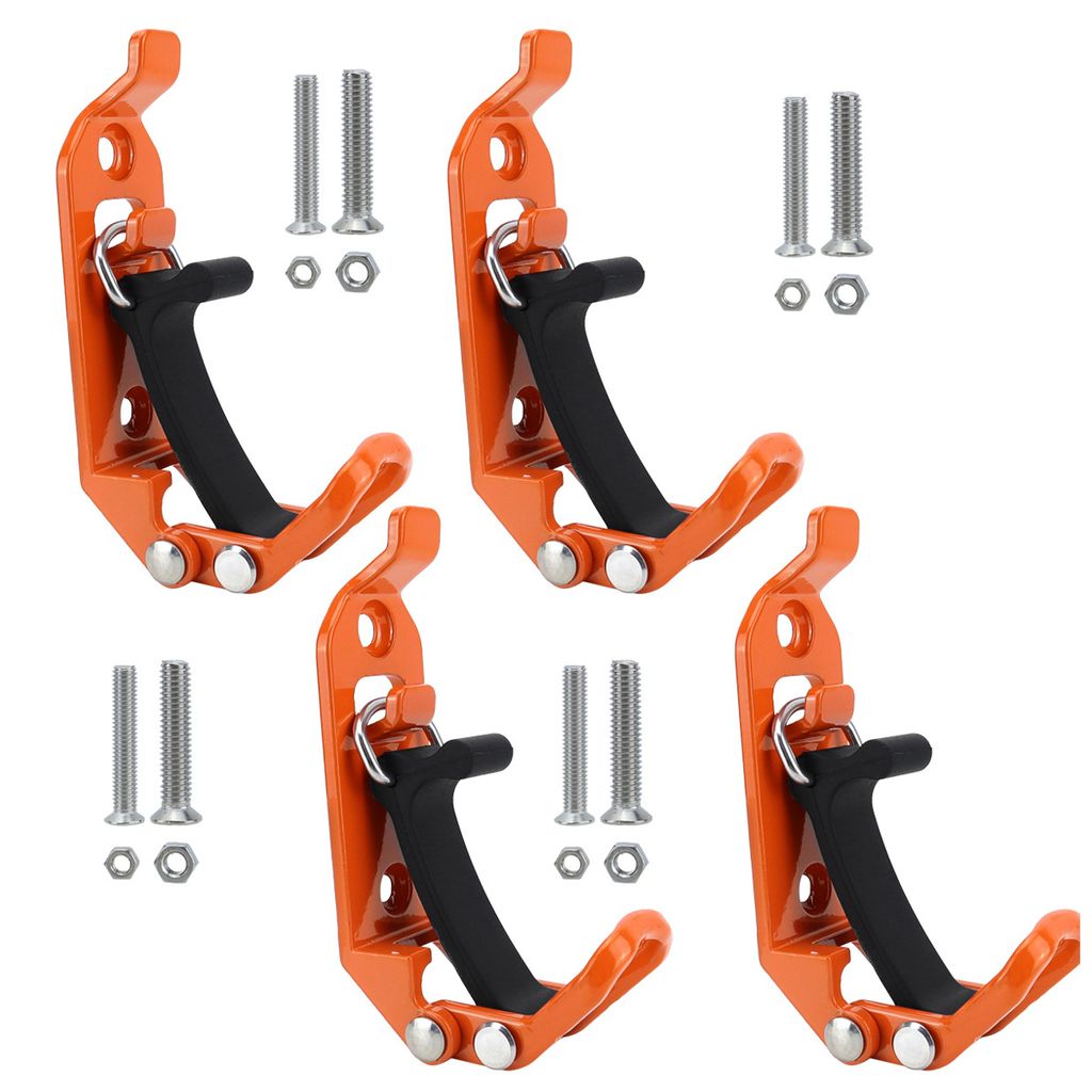 4 teiliger Offroad-Schaufelhalter,Universeller Schaufelhalter Se mit Zinklegierung & Schnellmontage für Dachgepäckträger (Orange)