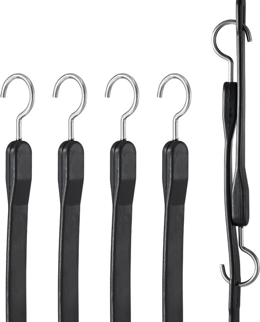 Spanngummi mit Haken - 4-teiliges Expander-Seil für Gepäck und Fahrrad - 1m Gummi-Spannseil