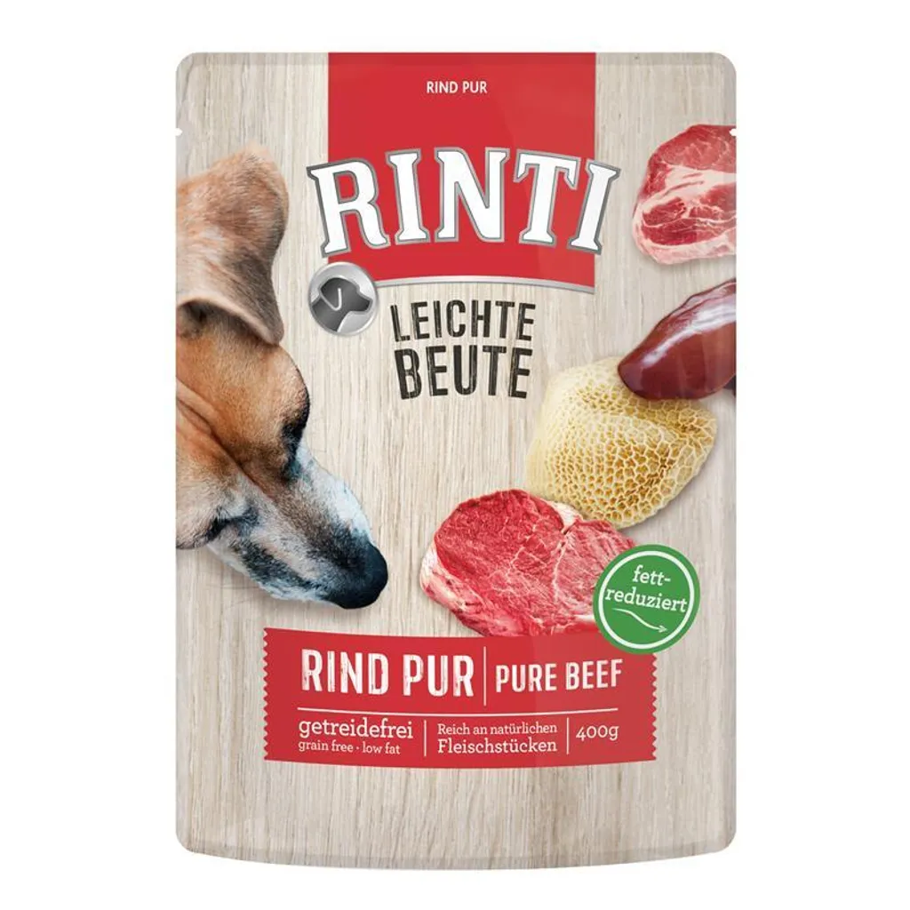 Rinti Light Prey 10x400g Manzo Puro - Il Cibo Umido per Cani Esigenti