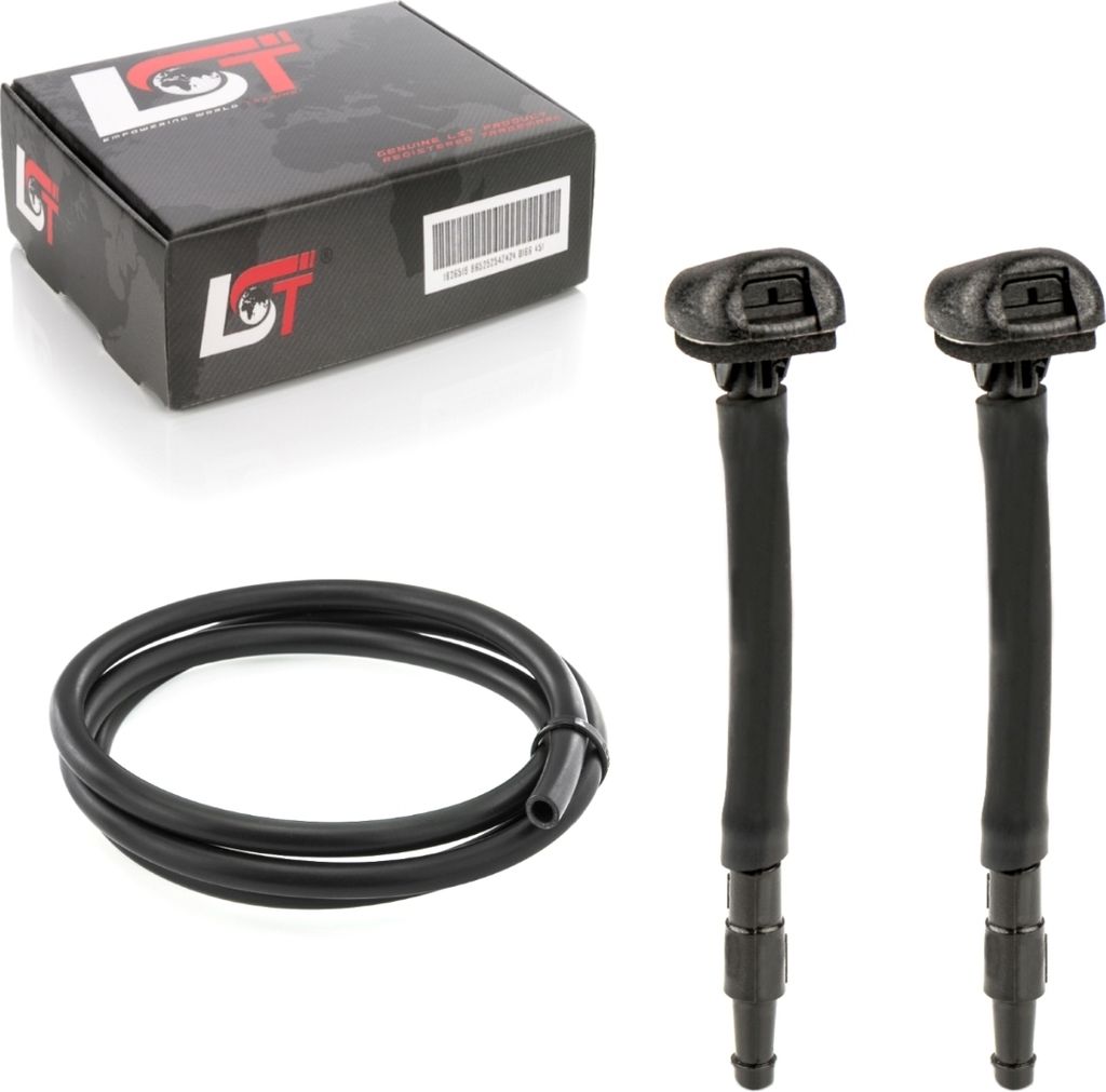 2x Windschutzscheiben Spritzdüse mit Schlauch vorne für PEUGEOT 308 CITROEN C4