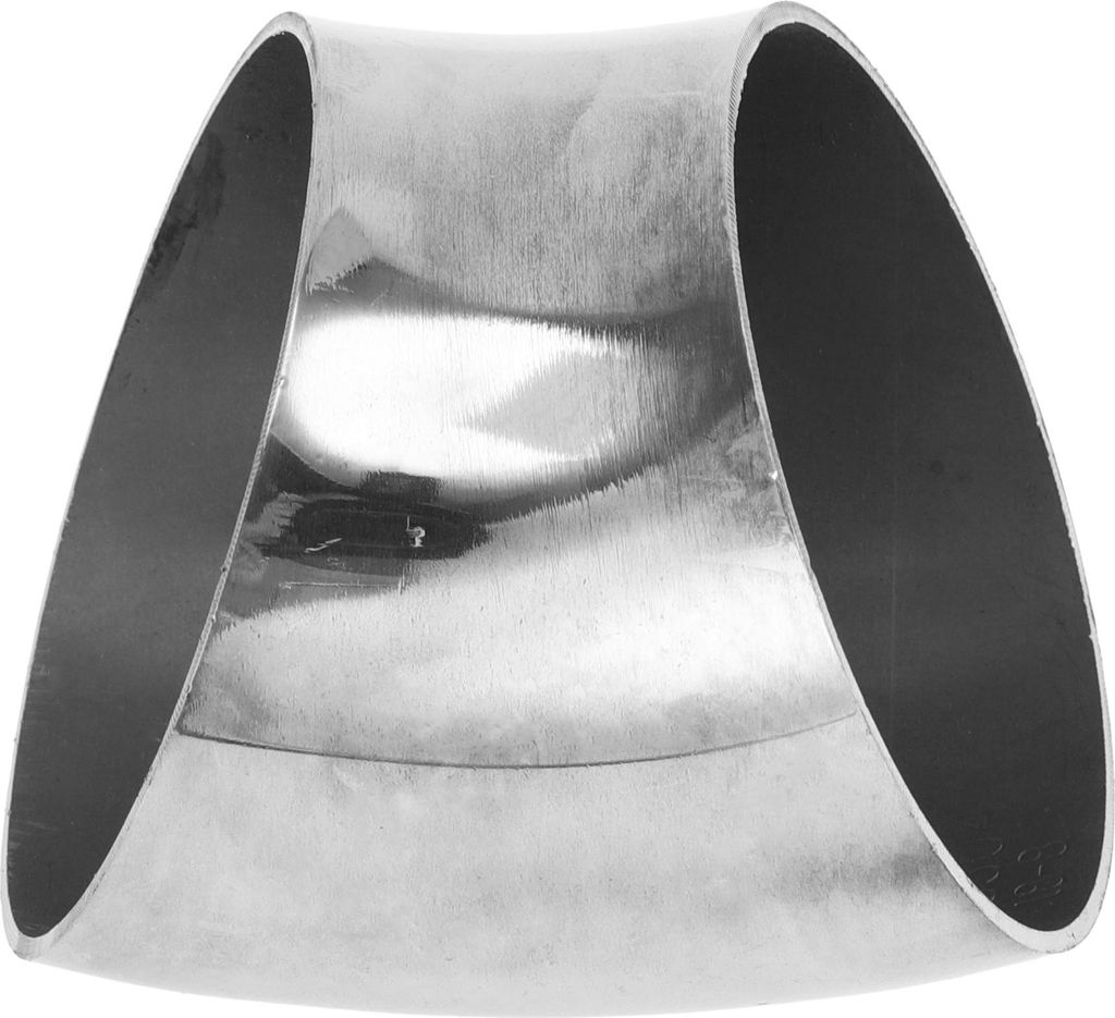 45 Grad Bogenbogen Ellenbogen Auto Modifizierte Auspuffrohrleitung Rohrleitung 2,5" Zoll OD Dicke 1,5mm/16GA 63,5x83x1,5mm 201 Edelstahl Silberton