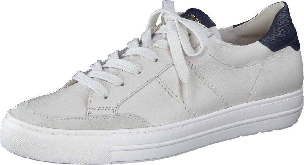 Paul Green Sneaker - Weiß / Blau Leder Größe: 38 Normal