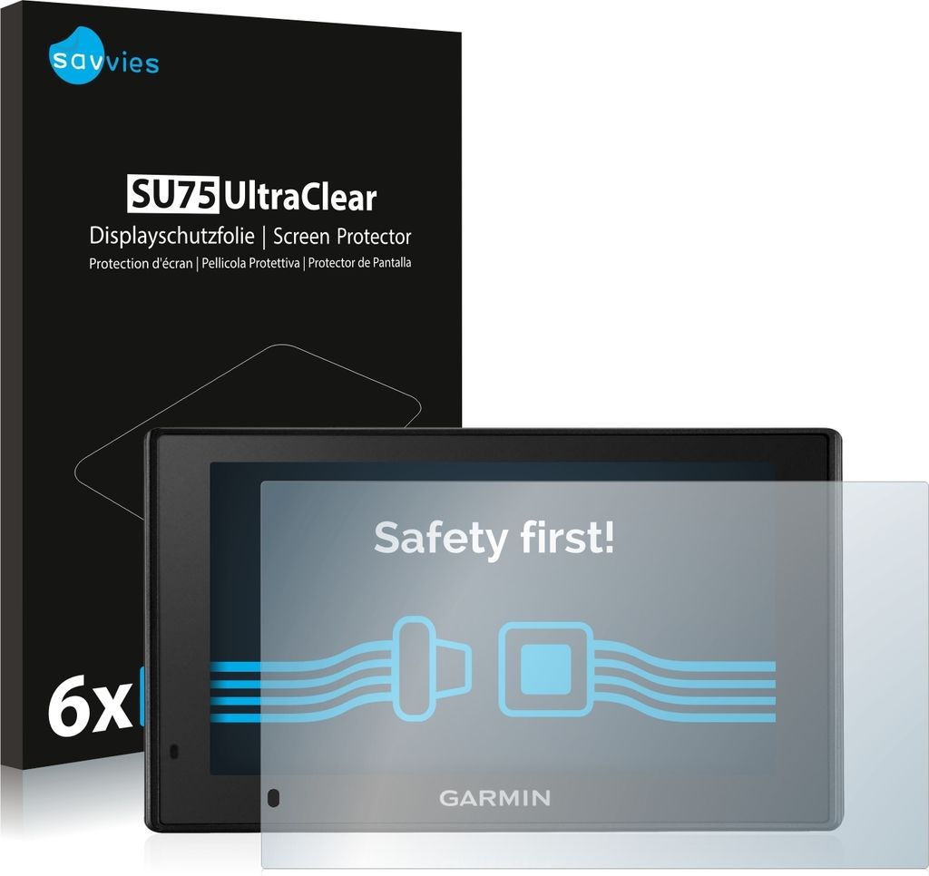 6x Für Garmin DriveSmart 50 LMT-D Schutzfolie Savvies Displayschutz Display Schutz Folie Klar Transparent