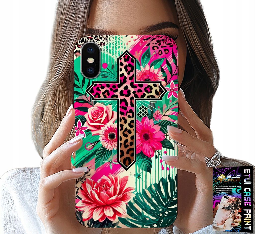 Etui Für Iphone Xs Max - Kreuz, Rose Christentum Jesus Zurück