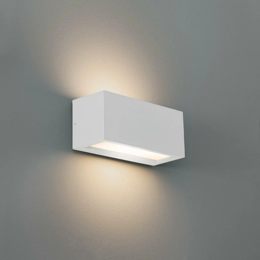 Applique murale REVERSO E27 IP65 anti-corrosion pour façade humide blanche