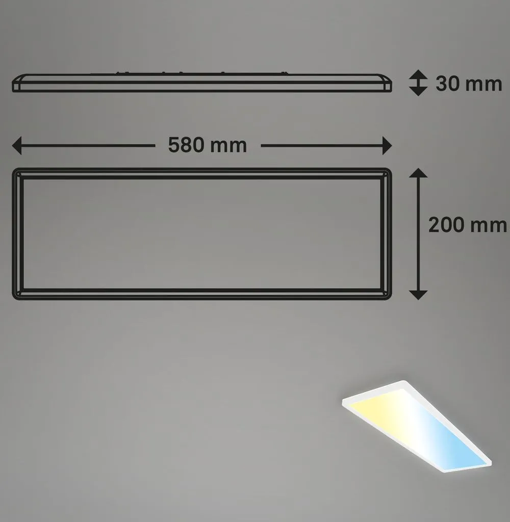 Pannello LED BRILONER CCT: Luce Retroilluminata e Memory Function - 8