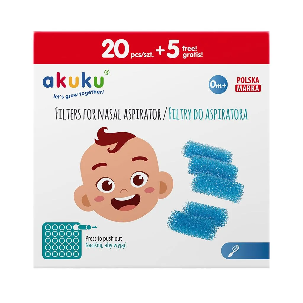 Filtres Protecteurs en Mousse pour Extracteur de Mucus Bébé - 25 Pcs