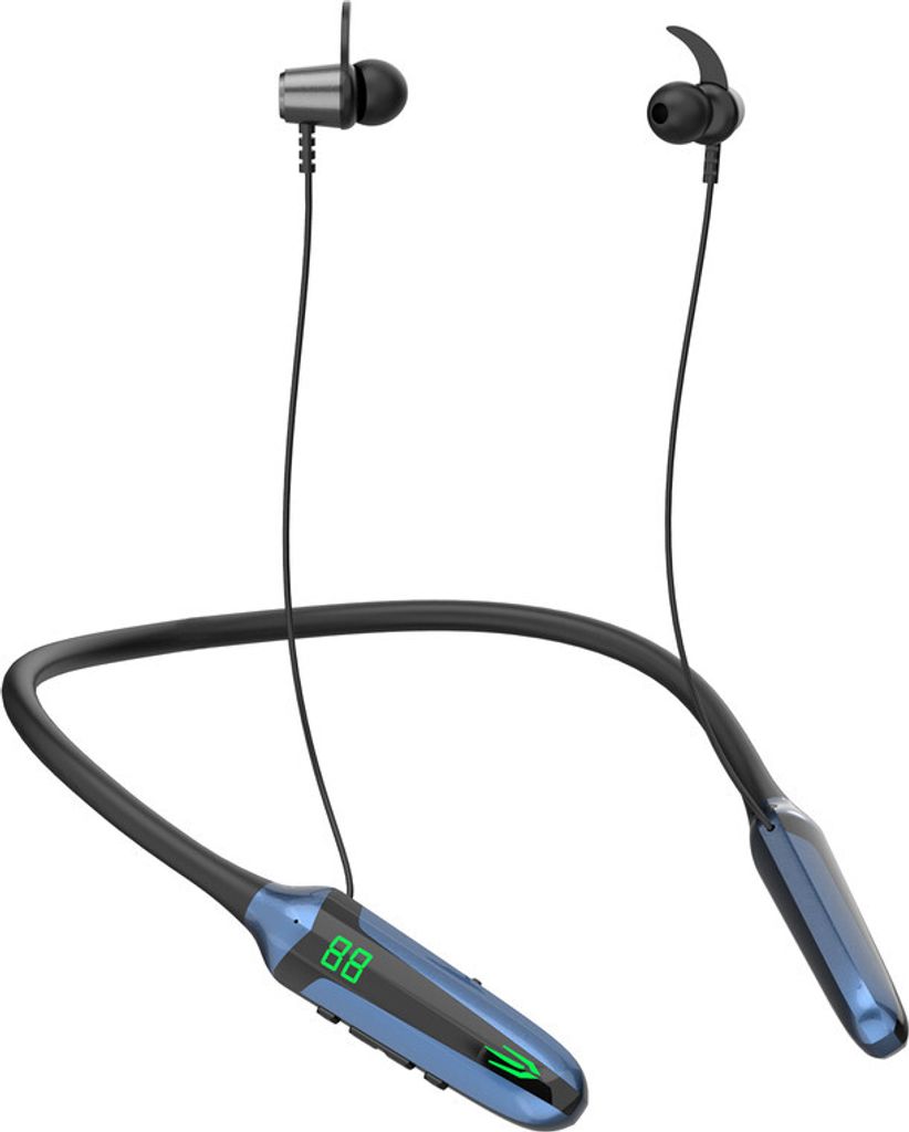 Kabelloses Nackenbügel Headset, Gaming Headset, mit 48 ms extrem niedriger Latenz, 72 Stunden Spielzeit, LED-Beleuchtung, Blau