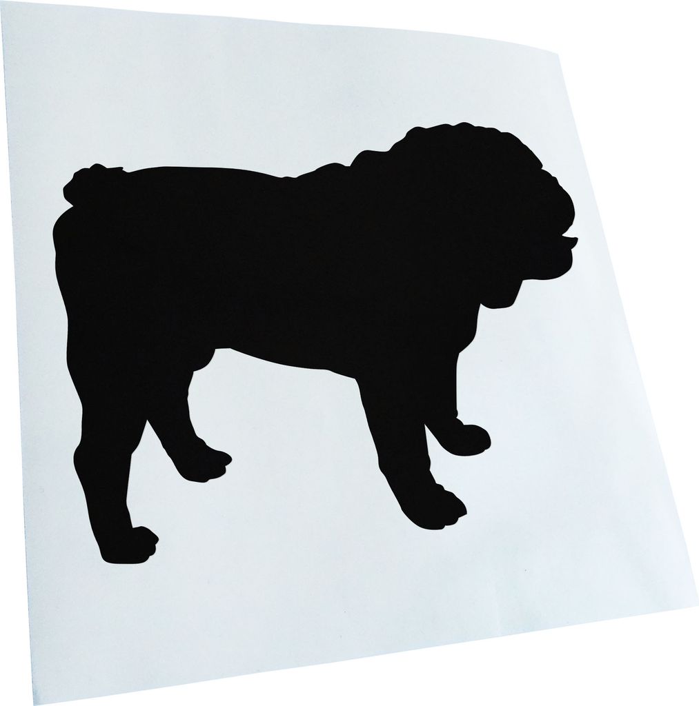 Kiwistar - Autoaufkleber - Englische Bulldogge Hunderasse Heckscheibenaufkleber - Aufkleber für Auto Kfz Fahrrad, LKW, Truck Mofa