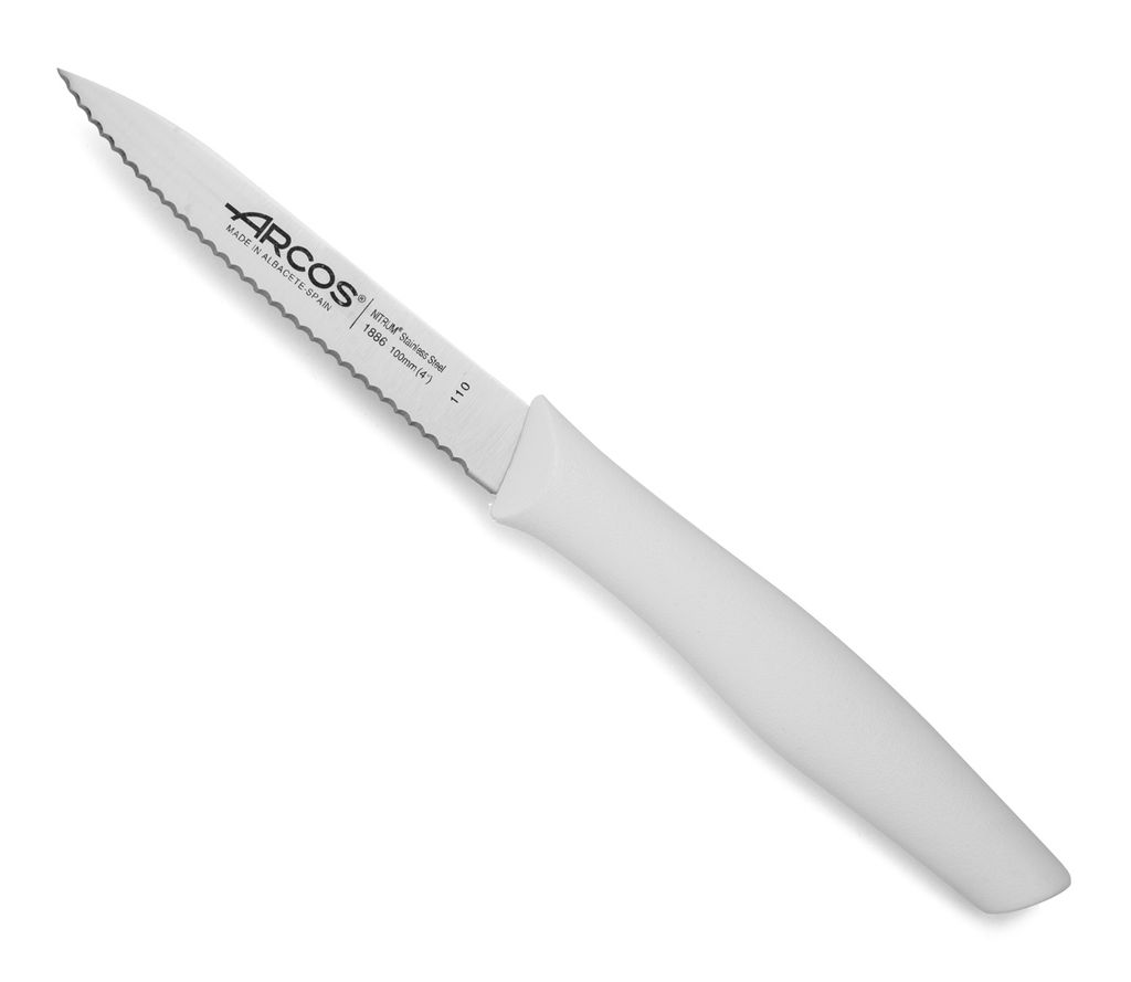 Messer Mondador Arcos Nova 188614 Edelstahl Nitrum und Polypropylen mango, weiß 10 cm Klinge im Displaykarton
