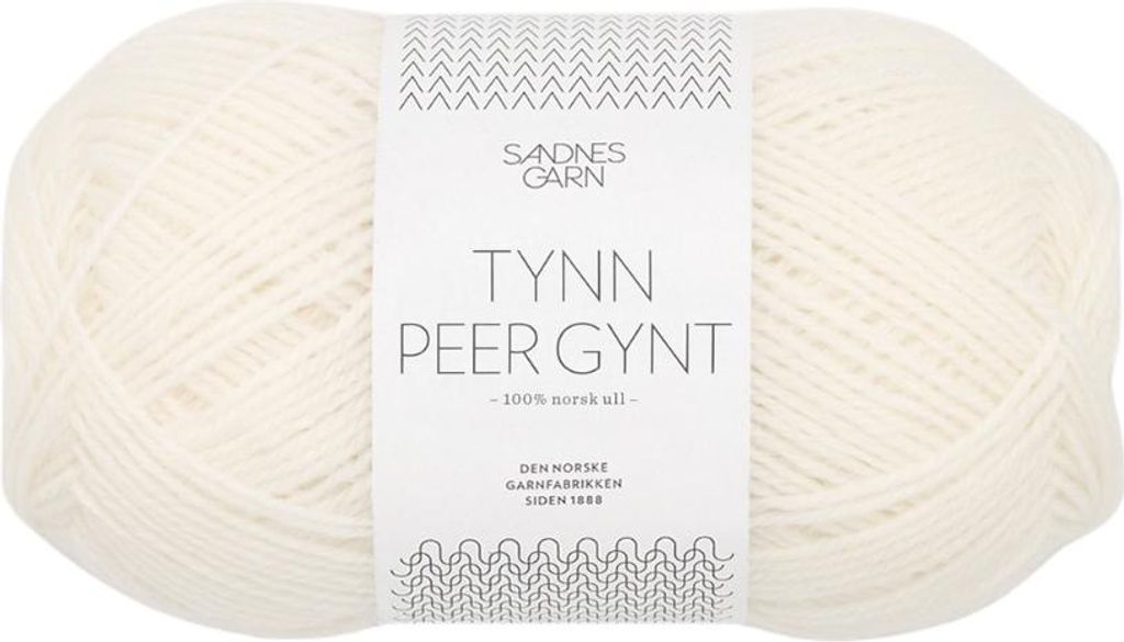 Sandnes Tynn Peer Gynt 50g - Norwegische Wolle 1002 creme Produktbild 