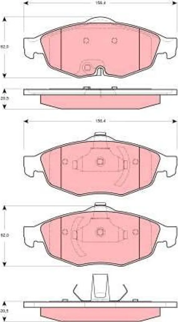 Plaquettes de frein TRW GDB4125 OE 05018939AA pour Chrysler Sebring