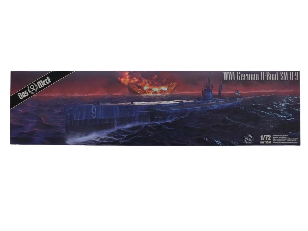 Modèle Kit L'ouvrage 72001 WWI German U-Boat SM U-9 Maquette 1:72