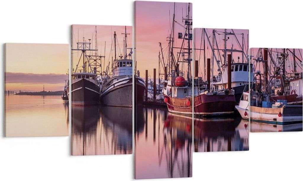 Bild auf Leinwand - Leinwandbild - 5 Teile - Marina Westen Die Sonne - 125x70cm - Wand Bild - Wanddeko - Wandbilder - Leinwanddruck - Bilder - Wand...