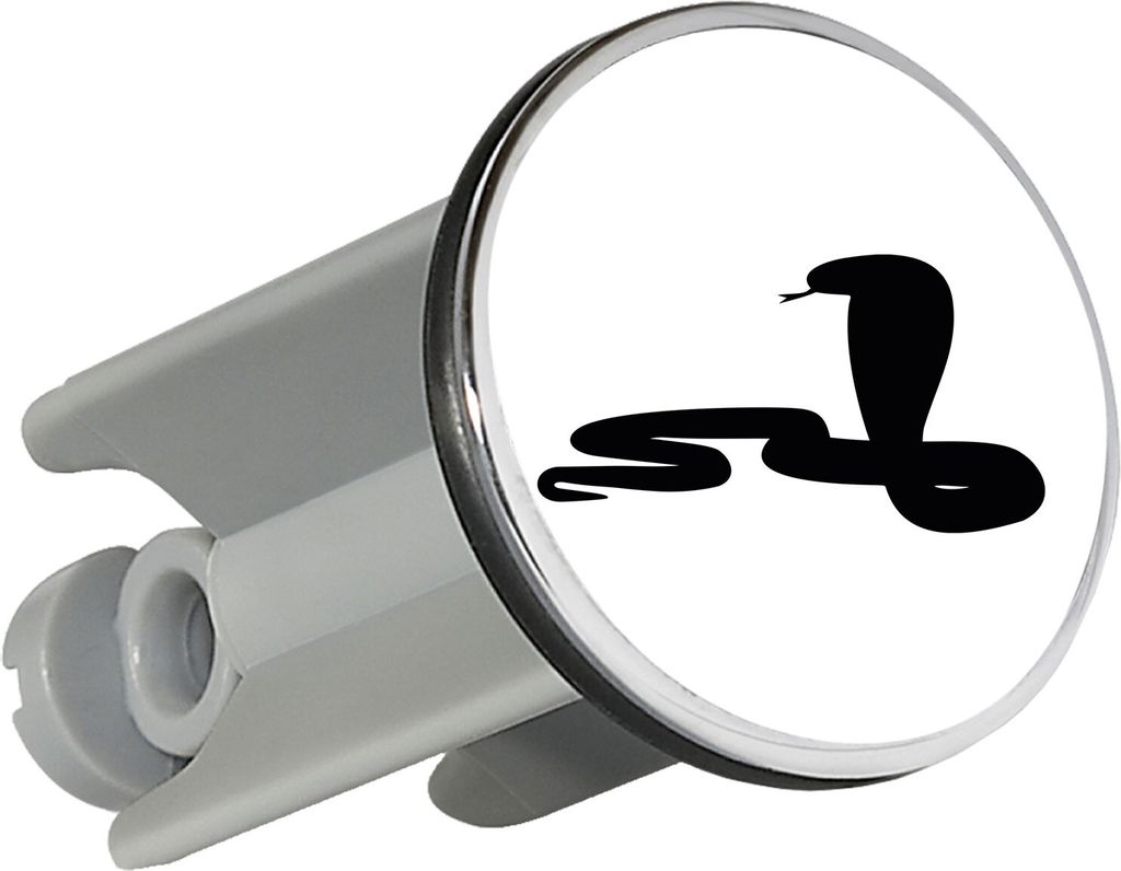 Huuraa Waschbeckenstöpsel Schlange Kobra Silhouette 4cm höhenverstellbar Abflussstopfen Geschenkidee
