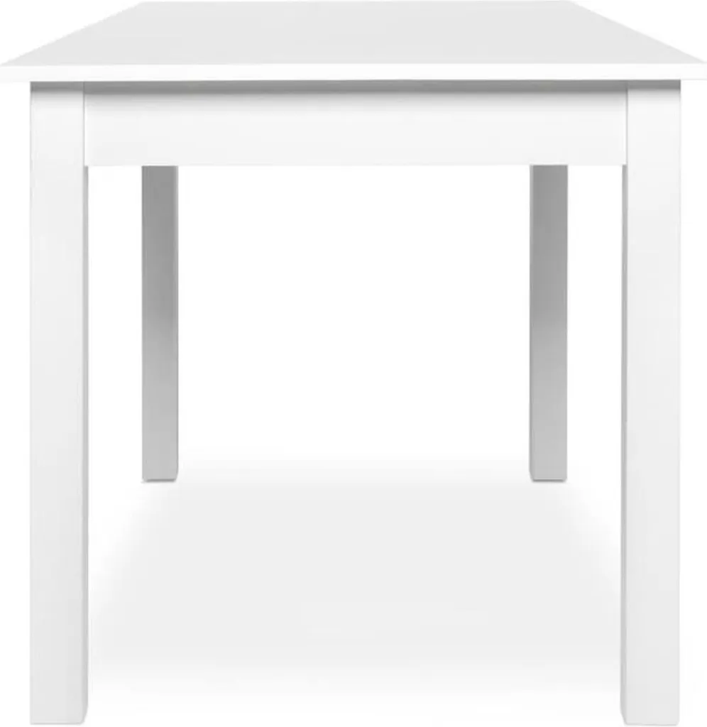 Table blanche modulable avec rallonges Intertrade 001288 solide et chic - 5