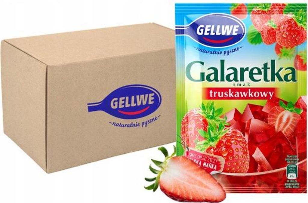 Gellwe Galaretka smak truskawkowy 72g Zdjęcie produktu 