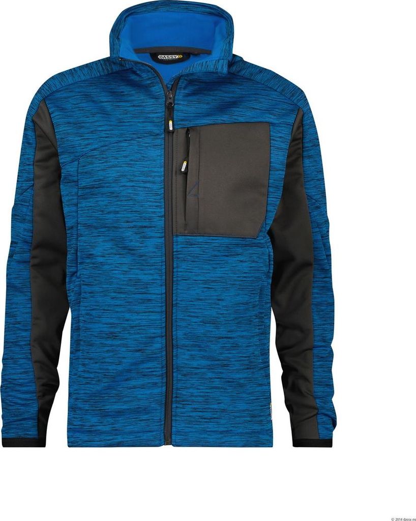 DASSY Strickjacke CONVEX Strickfleece Gr. M blau/anthrazit Produktbild 