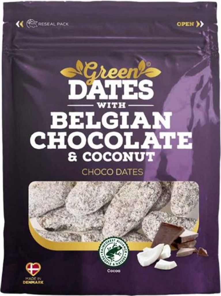 Green Dates Belgian Chocolate & Coconut 120g Produktbild 
