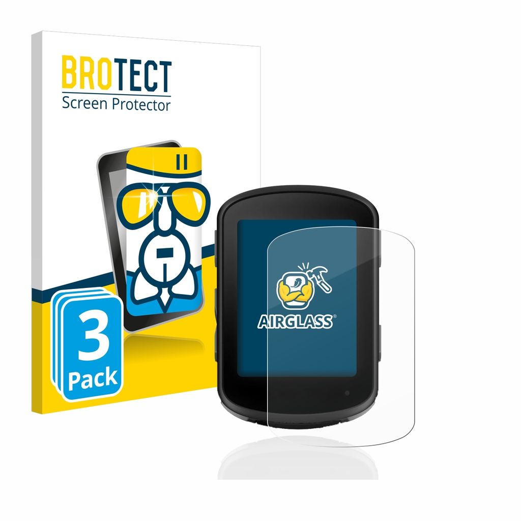 3x BROTECT Schutzglas für Garmin Edge 540 Schutzfolie Panzer Folie Glas Display Schutz klar