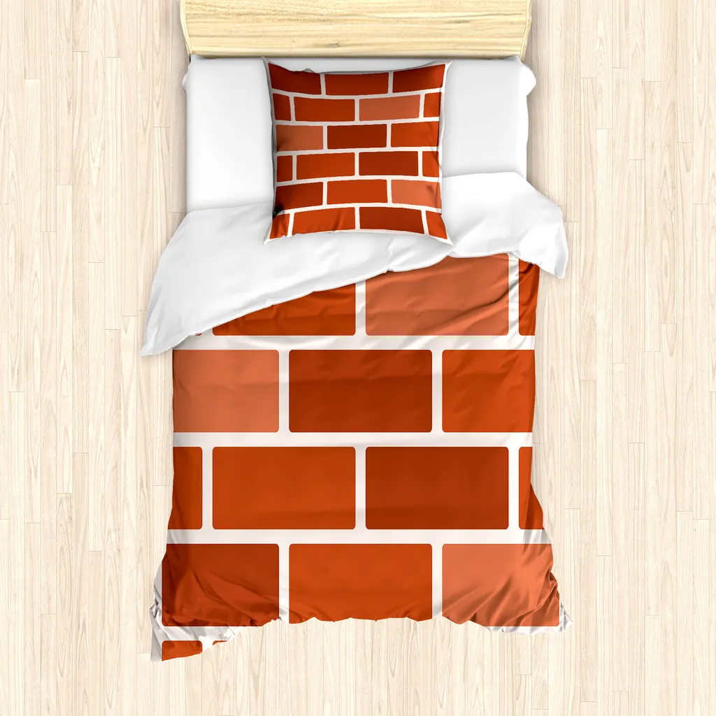 Copripiumino Singolo ABAKUHAUS Antiacaro 135x200 Salmone Paprika