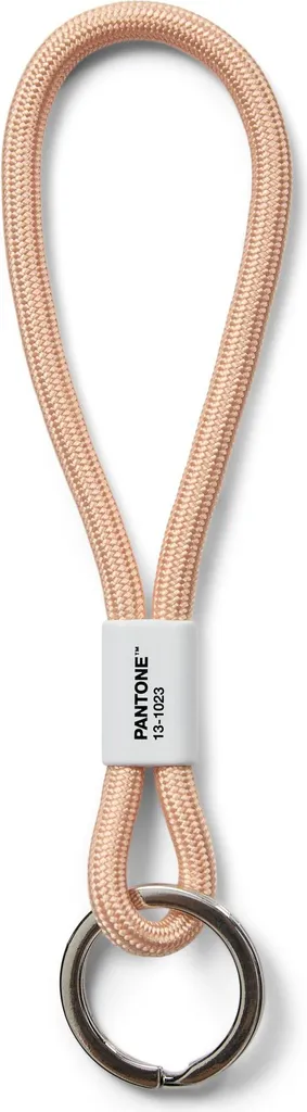 Lanière Courte Pantone Peach Fuzz 13-1023 en Nylon avec Anneau Acier