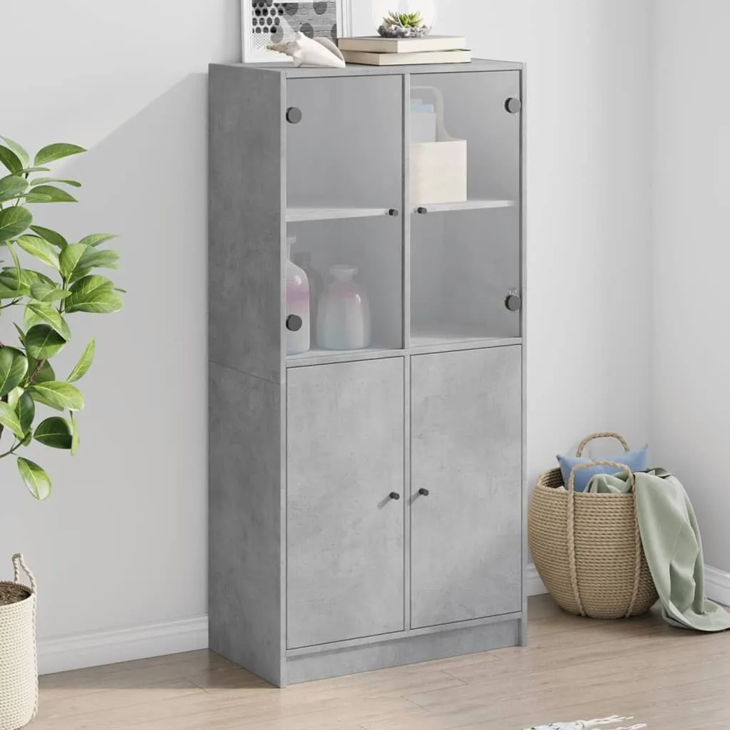 Mobiletto VidaXL Grigio Cemento 68x142 cm | Stile Loft Low Cost