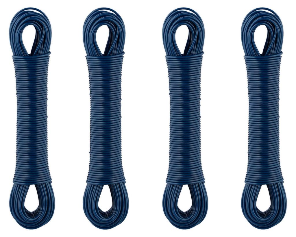 Relaxdays Wäscheleine 4er Set, insg. 120 m, Wäscheseil mit Produktbild 