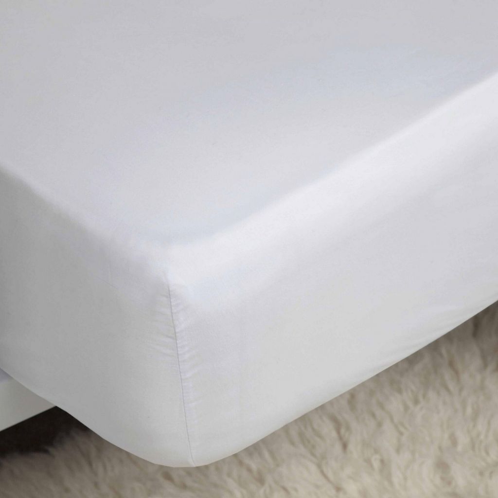 Belledorm Baumwollsatin-Spannbetttuch, 100% Baumwolle, extra tief BM183 (Superking) (Weiß)